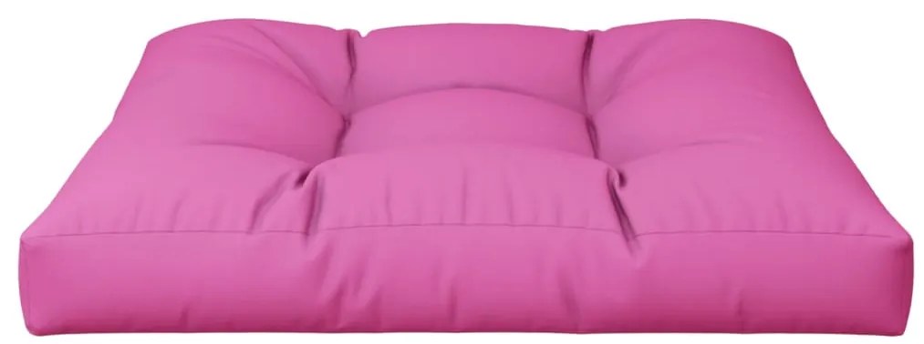 Almofadão para sofá de paletes 70x70x12 cm tecido rosa
