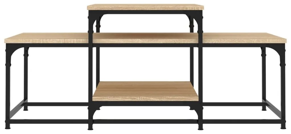Mesa de centro 102x60x45cm derivados de madeira carvalho sonoma