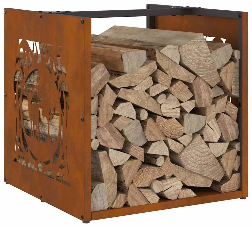 Rack Lenha 40x40x40 cm aço resistente às intempéries