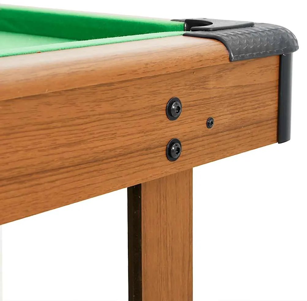 Mesa de bilhar 122x61x76 cm castanho