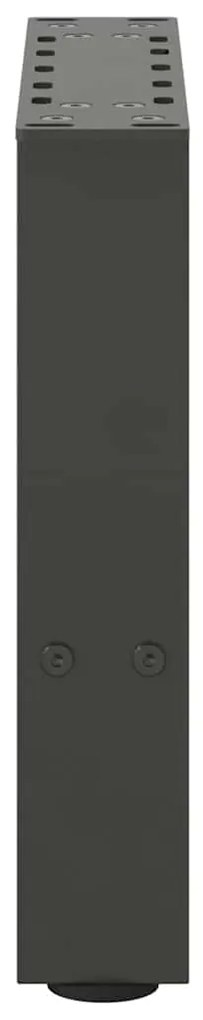 Pés para mesa de centro antracite 2 peças 30x(30-31) cm aço