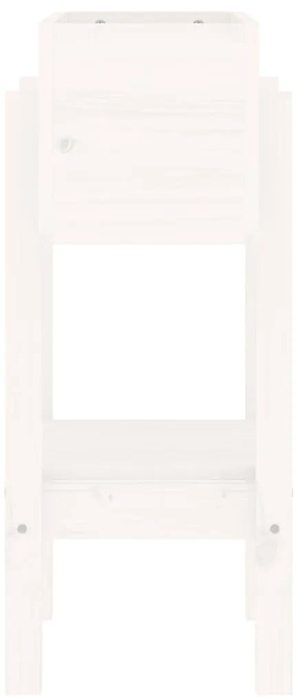 Vaso/floreira de jardim 62x30x69 cm pinho maciço branco