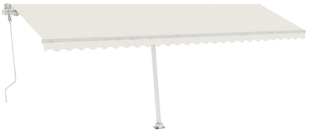 Conjunto de postes para toldo 600x245 cm ferro branco