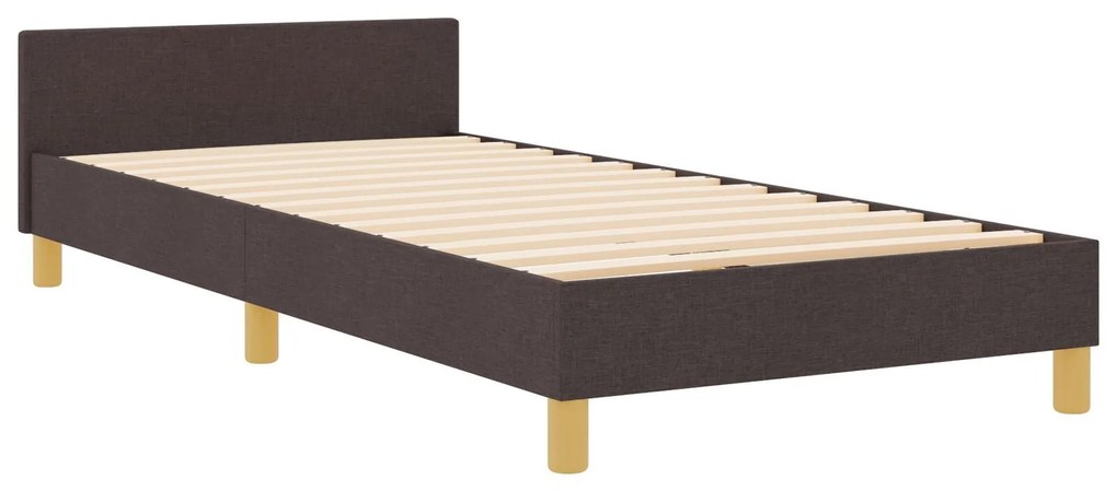Cama vidaXL Castanho Escuro 90x200 cm em Tecido