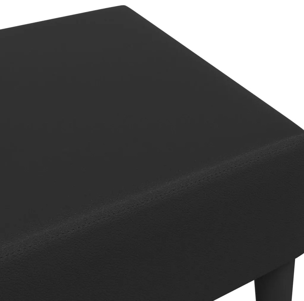 Apoio de pés 77x55x31 cm couro artificial preto