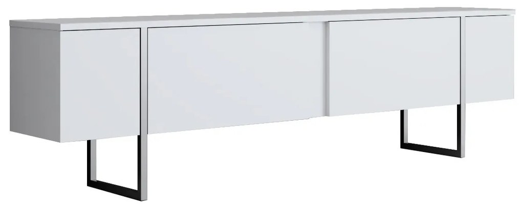 Conjunto de Mobiliário de Sala de Estar Luxe – Branco Prateado – Medid