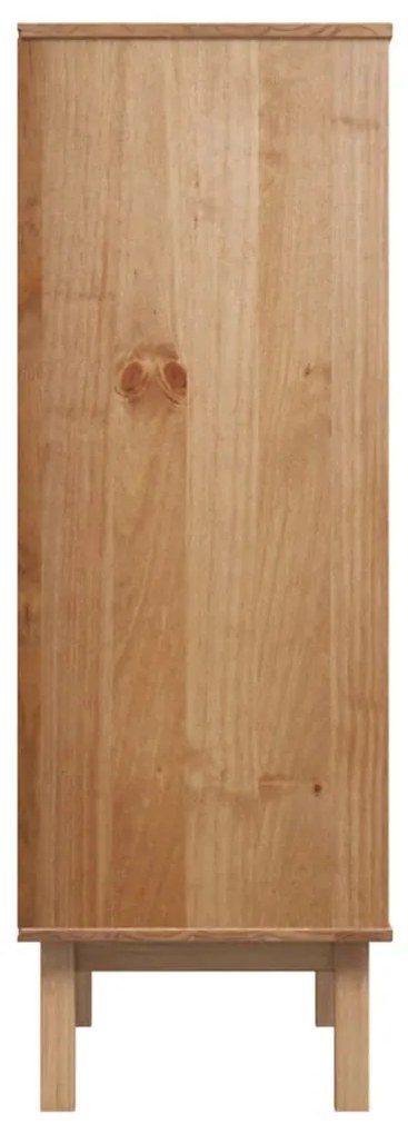 Armário alto OTTA 85x43x125 cm pinho maciço castanho/cinza