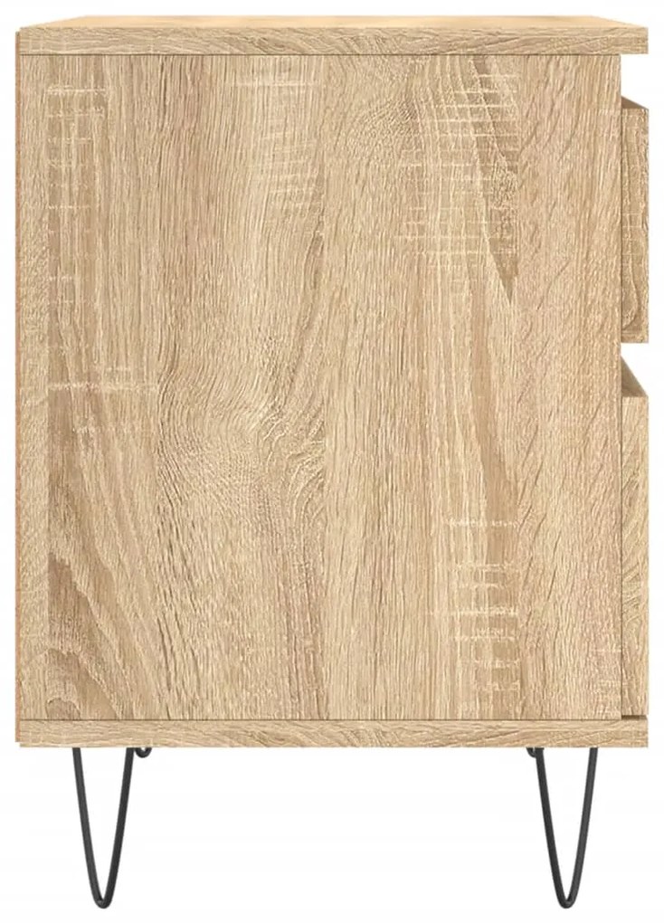 Mesas de cabeceira 2pcs derivados de madeira carvalho sonoma