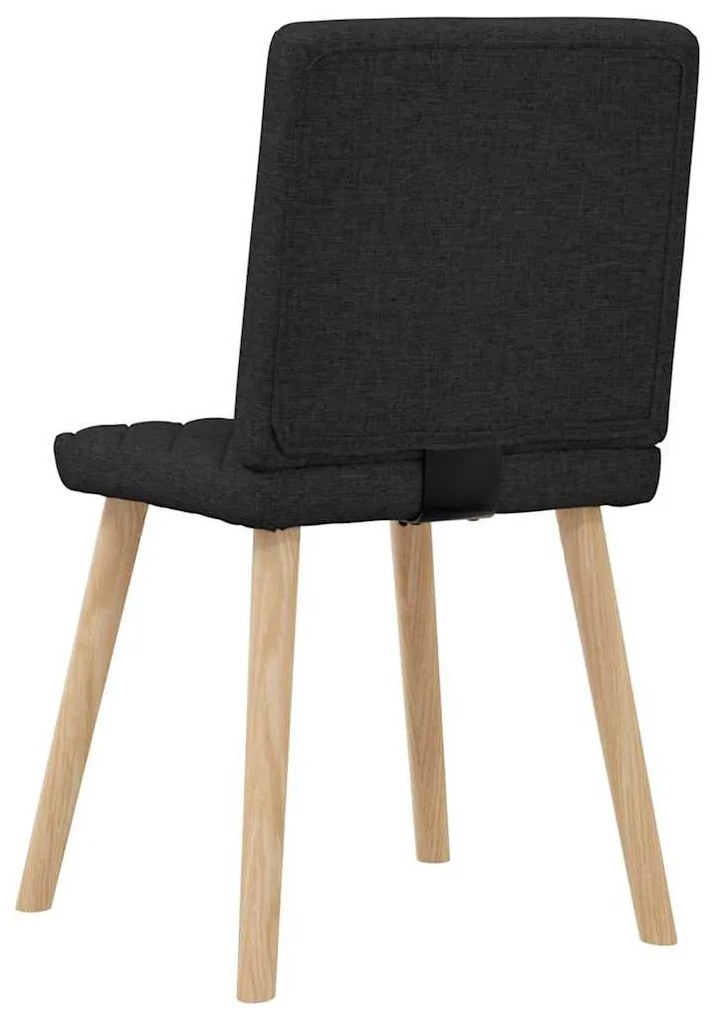 Cadeiras de jantar 6 pcs tecido preto