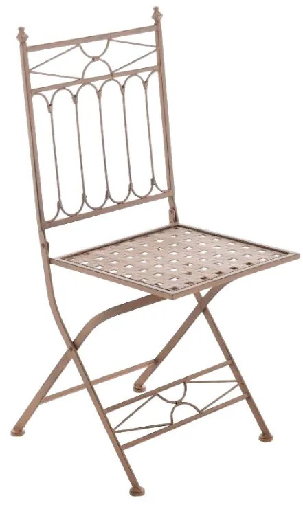 Cadeira de jardim dobrável Asina 40 x 95 x 40 cm Castanho antigo
