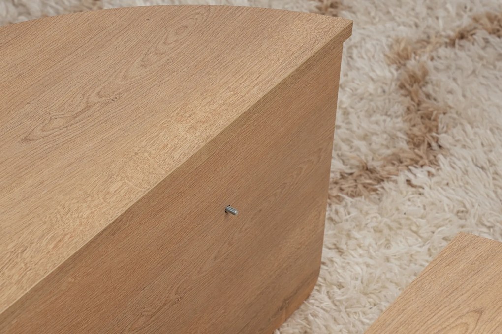 Mesa de Centro Orion – Carvalho Mel – 90x30x60 cm e 85x35x30 cm