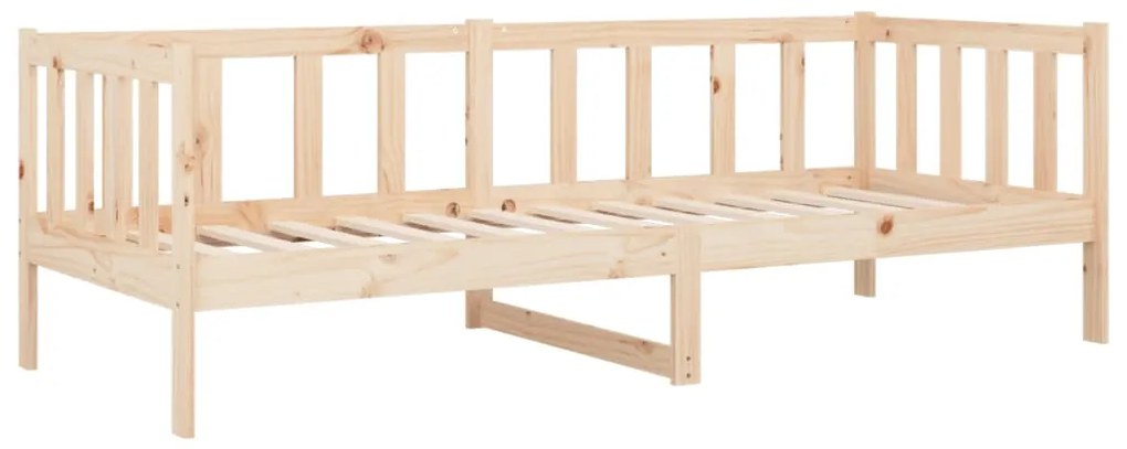 Sofá-cama sem colchão 90x190 cm madeira de pinho maciça