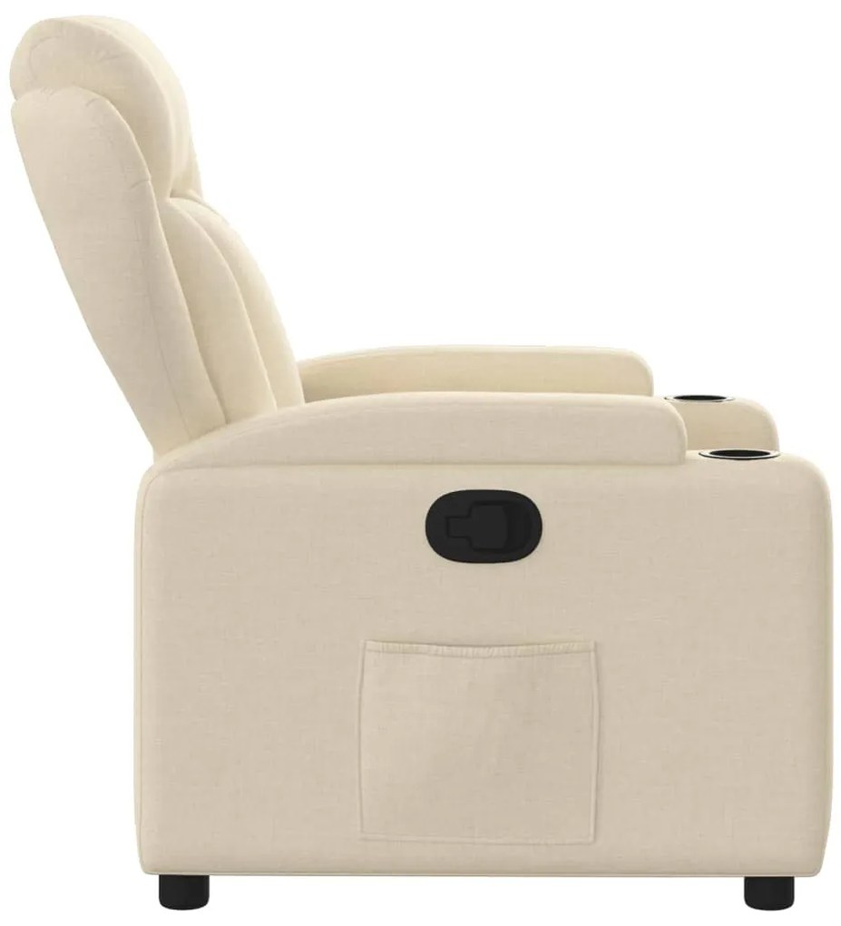 Poltrona reclinável tecido cor creme