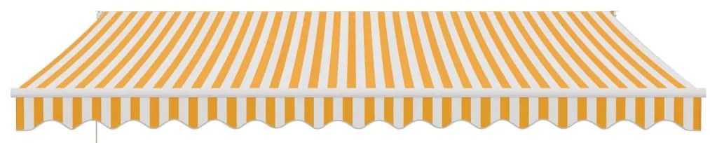 Toldo retrátil automático 4x3 m amarelo e branco
