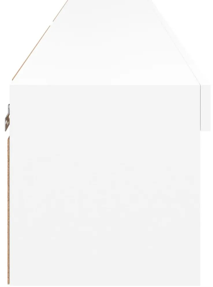 Móveis de TV com luzes LED 2 pcs 80x30x30 cm branco
