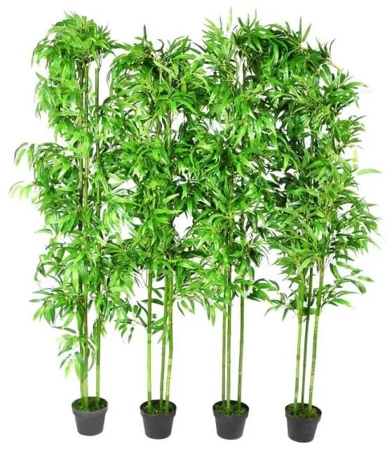240016 vidaXL Planta Artificial em Vaso Bambu  190cm 4 peças