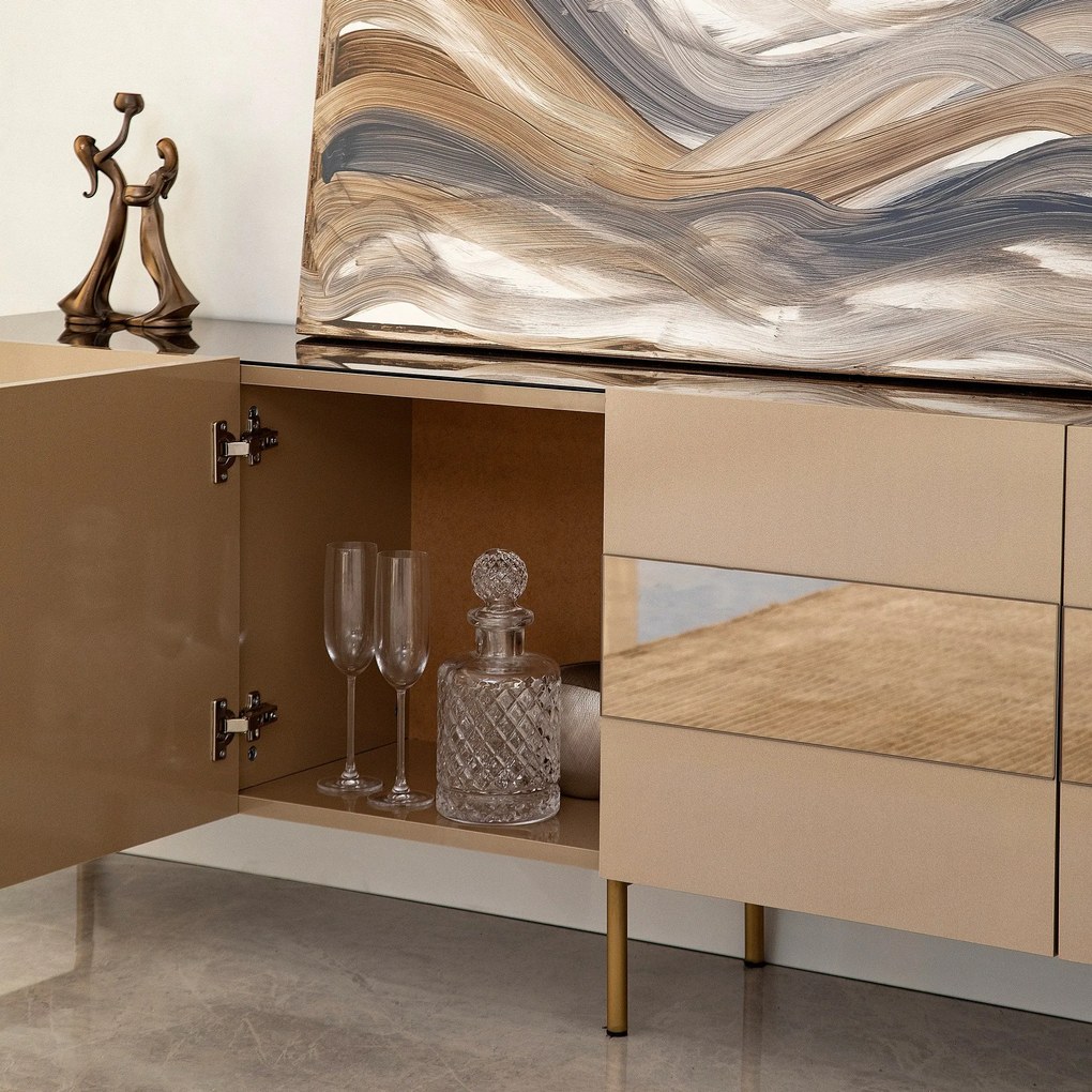 Móvel TV Leon – Bronze Dourado – 180 cm x 59 cm x 35 cm
