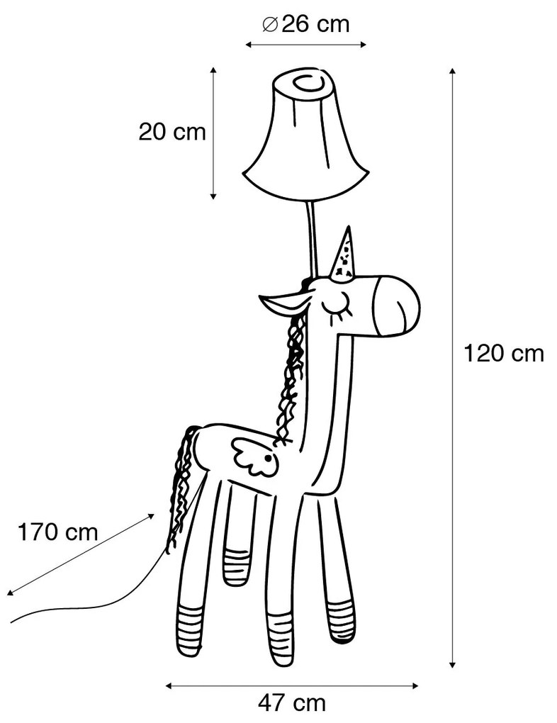 LED Candeeiro Infantil Unicórnio Rosa - Bonita Para crianças