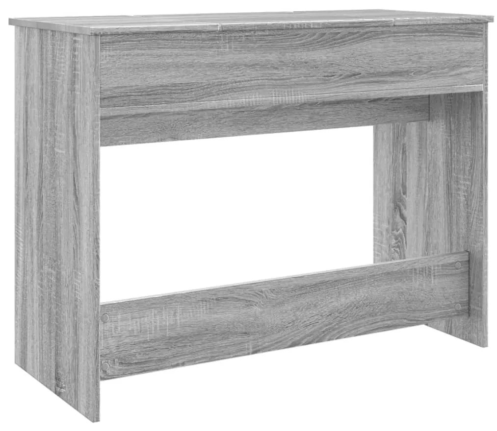 Toucador com espelho 100x45x76 cm cinzento sonoma