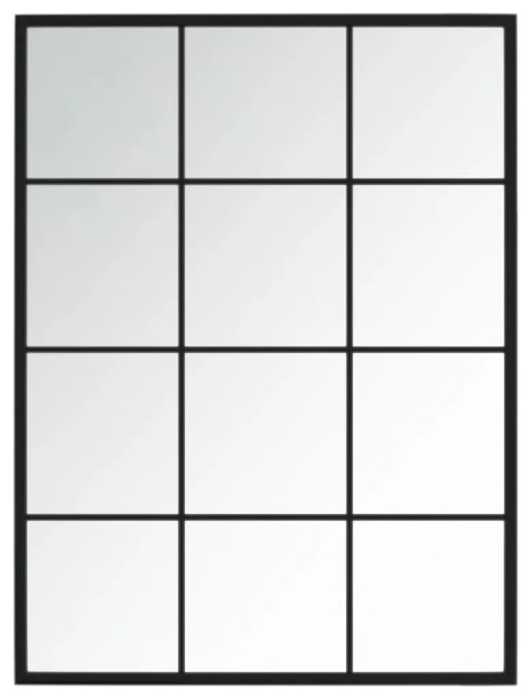 Espelhos de parede 2 pcs 80x60 cm metal preto