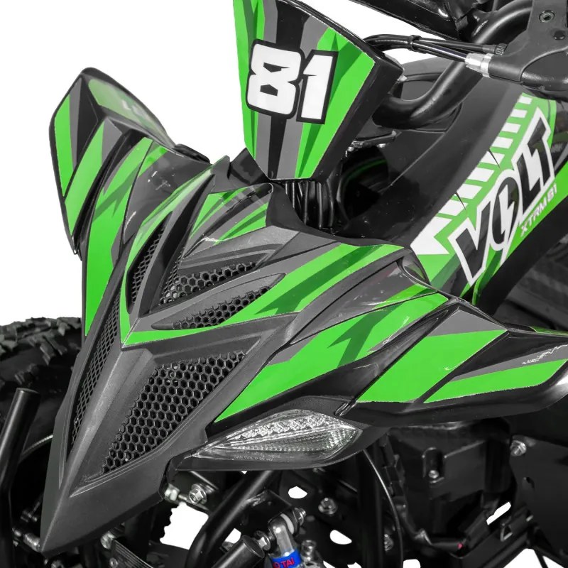 Mini moto 4 elétrica infantil - VOLT 1000 W 36 V, com 3 velocidades reguláveis, c/ marcha atrás Verde
