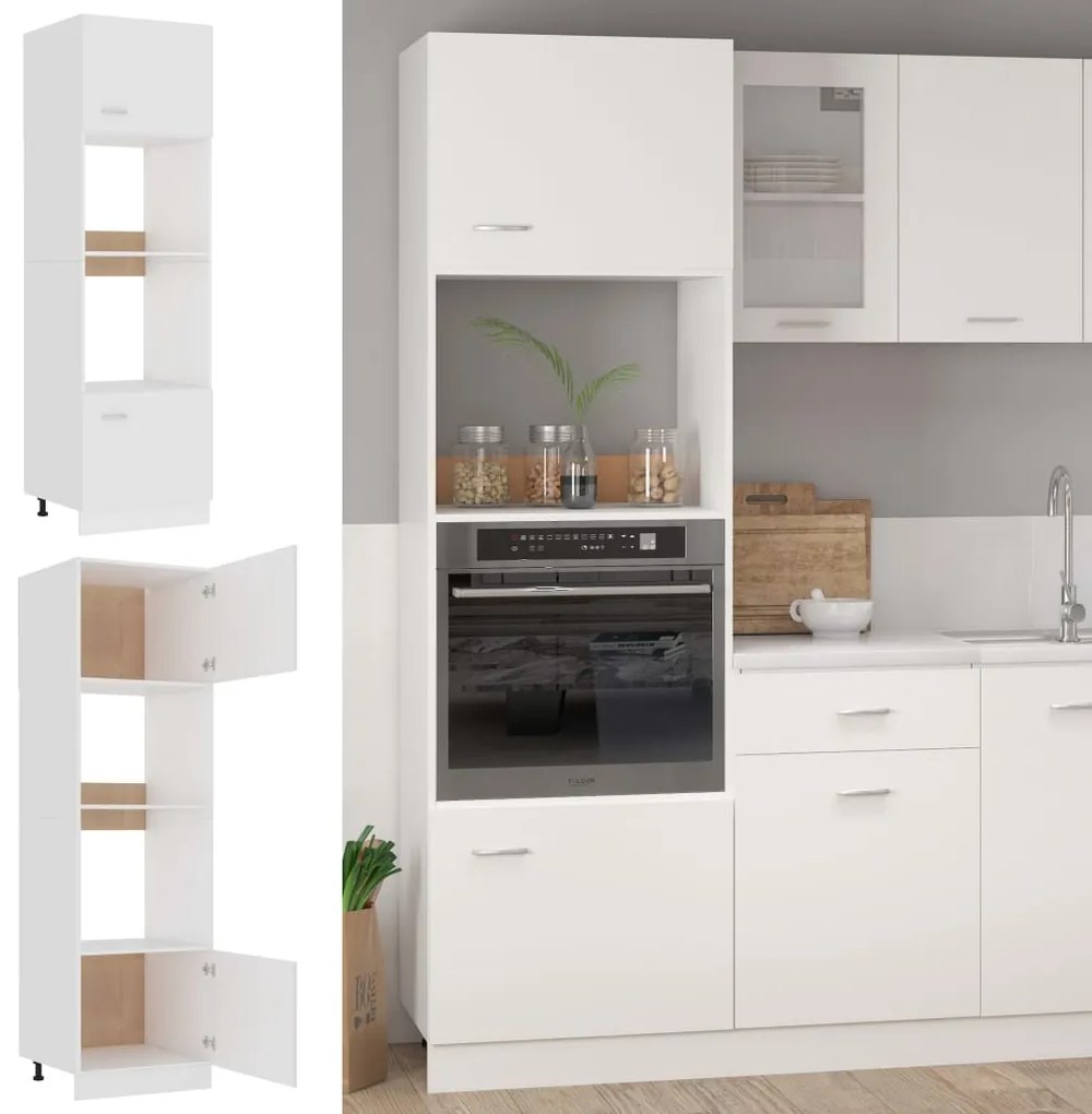 Armário para micro-ondas “Lyon” 60x57x207 cm branco