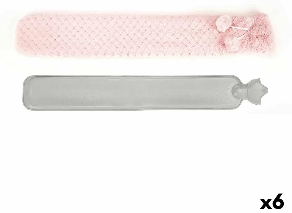 Botija de Água Quente Cor de Rosa Plástico 2 L (6 Unidades)