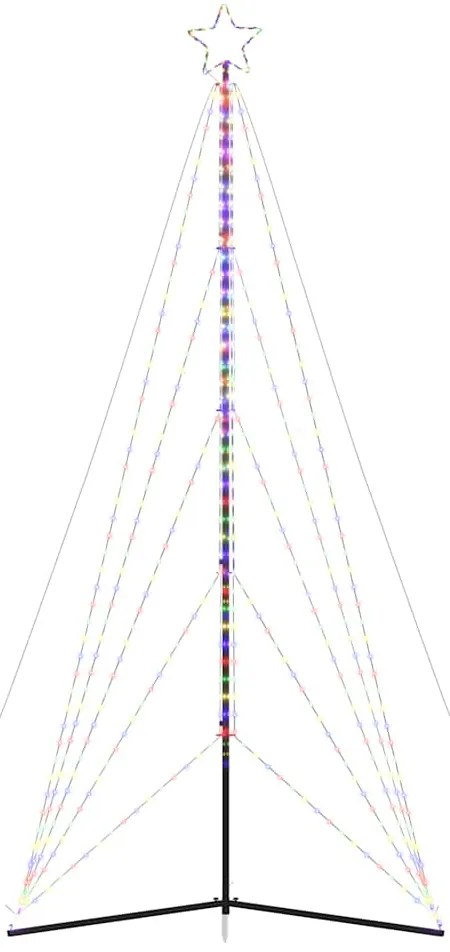 LED Árvore de Natal 615 LEDs Coloridos 404,5 cm