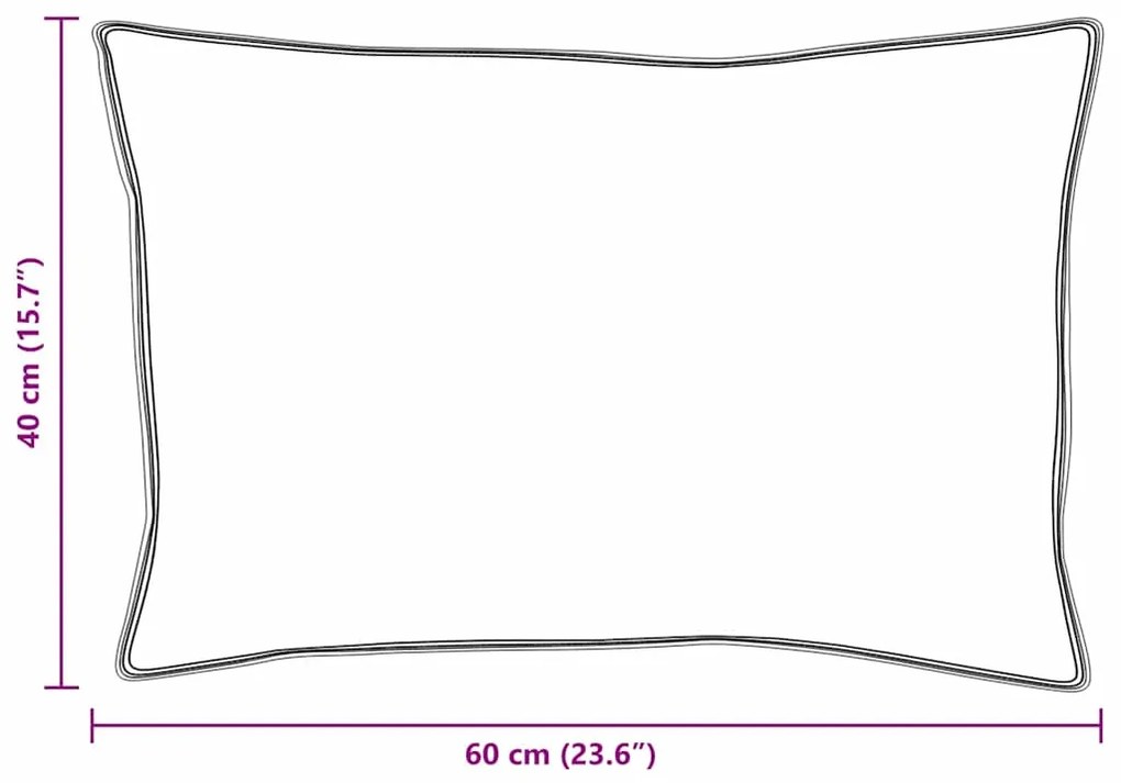 Almofada com travesseiro Branco 40 x 60 cm 130gsm 100% algodão