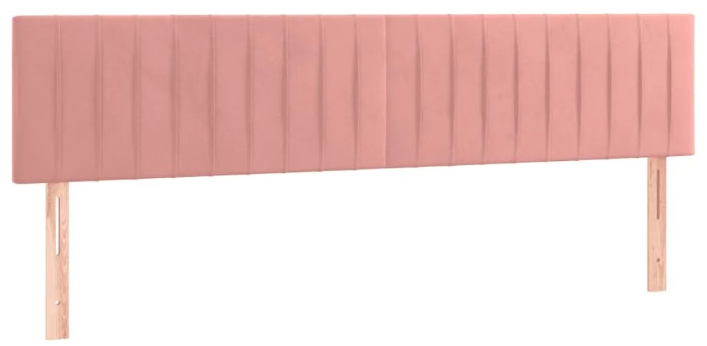 Cama com molas/colchão 160x200 cm veludo rosa