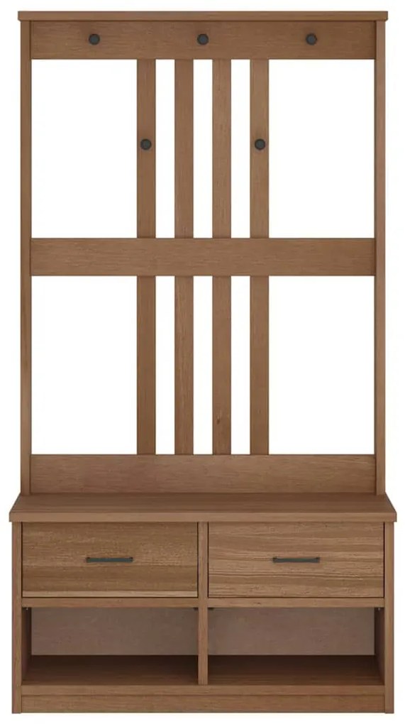 Árvore de Hall SANDENS 87x40x159,5 cm Madeira Maciça de Pinho