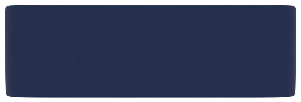 Lavatório luxuoso 41x30x12 cm cerâmica azul-escuro mate