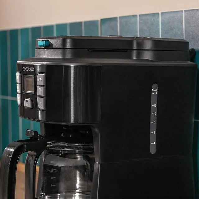 Máquina de café de filtro digital Coffee 66 Grind &amp; Drop de 12 chávenas com acabamento em aço inoxidável e intensificador de aroma