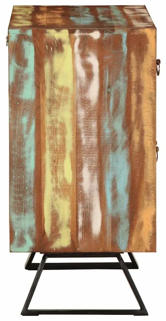 Armário gavetas 70x35x70 cm madeira recuperada maciça multicor
