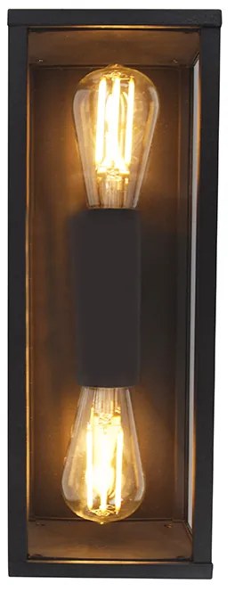 Candeeiro de parede inteligente preto 38 cm 2 luzes IP44 incl. Wifi ST64 - Charlois