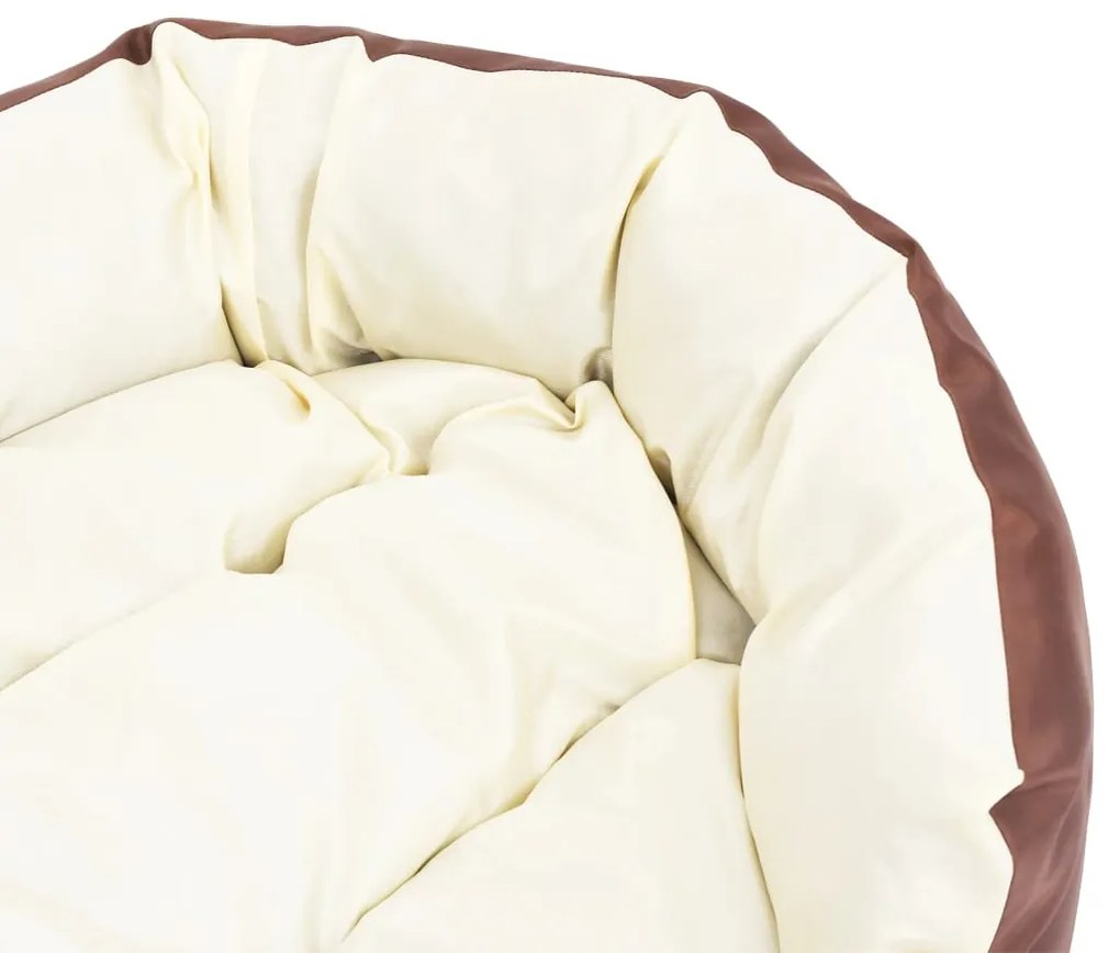 Almofadão p/ cães reversível lavável 110x80x23cm castanho/creme