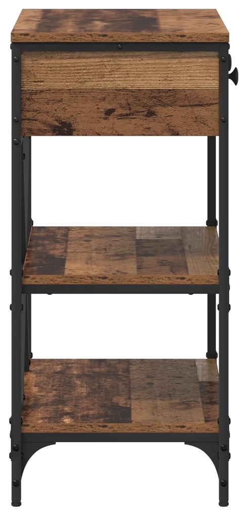 mesa de Console Madeira Velha 75x34.5x75 cm Madeira de Engenharia