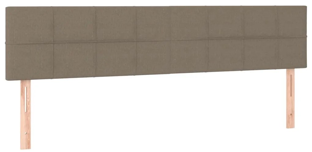 Cama com molas/colchão 180x200 cm tecido castanho-acinzentado