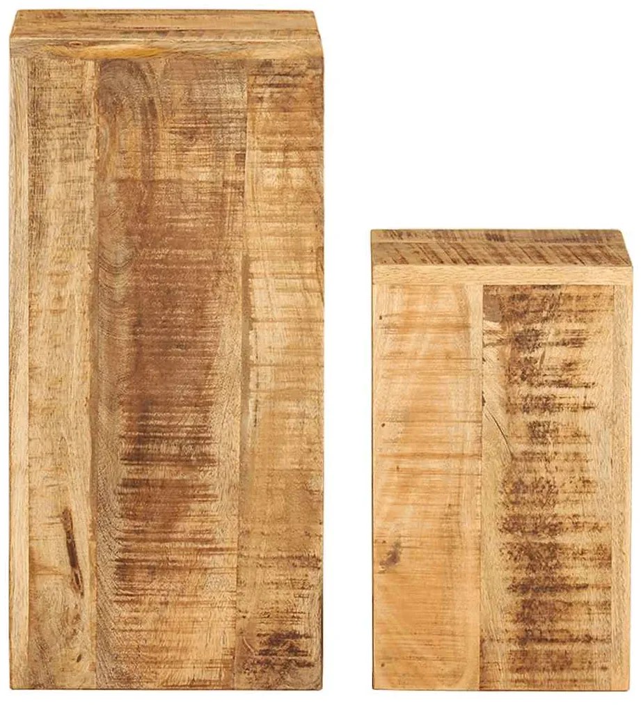 Suportes para plantas 2 pcs madeira de mangueira maciça