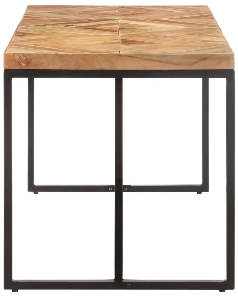 Mesa de jantar 160x70x76 cm madeira acácia maciça e mangueira