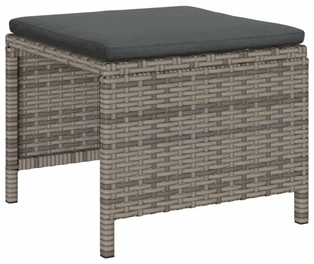 Conjunto de Sofás para Exterior Cinza e cinza escuro