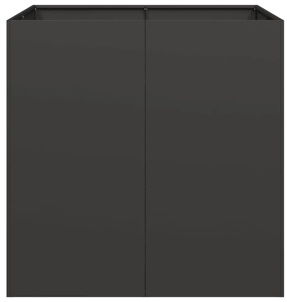 Vaso floreira 80x80x80 cm aço preto