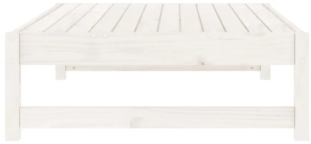 Apoio de pés para jardim 120x80 cm pinho maciço branco