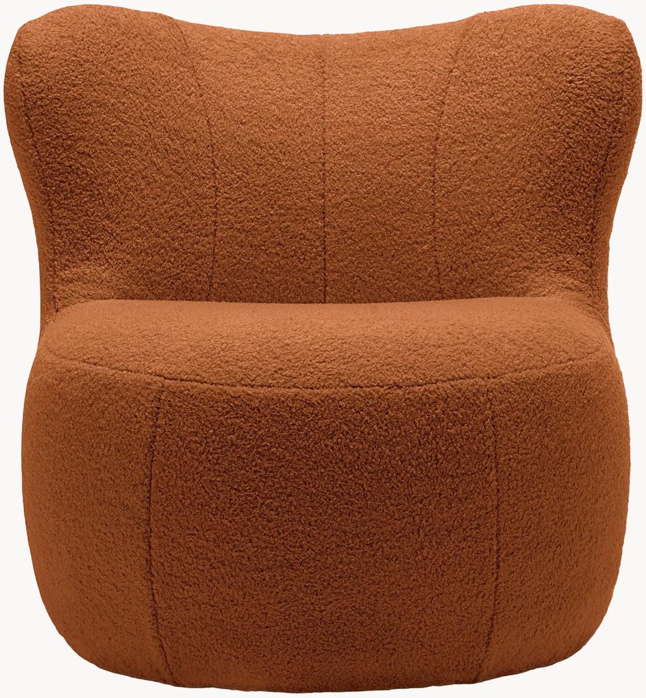Poltrona estofada freistil173, castanho-alaranjado