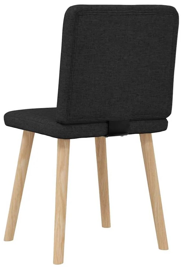 Cadeiras de jantar 2 pcs tecido preto