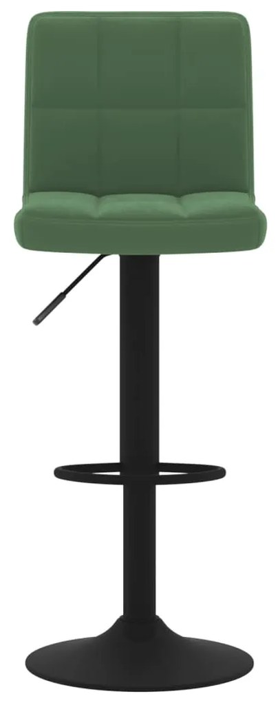 Bancos de bar 2 pcs veludo verde-escuro