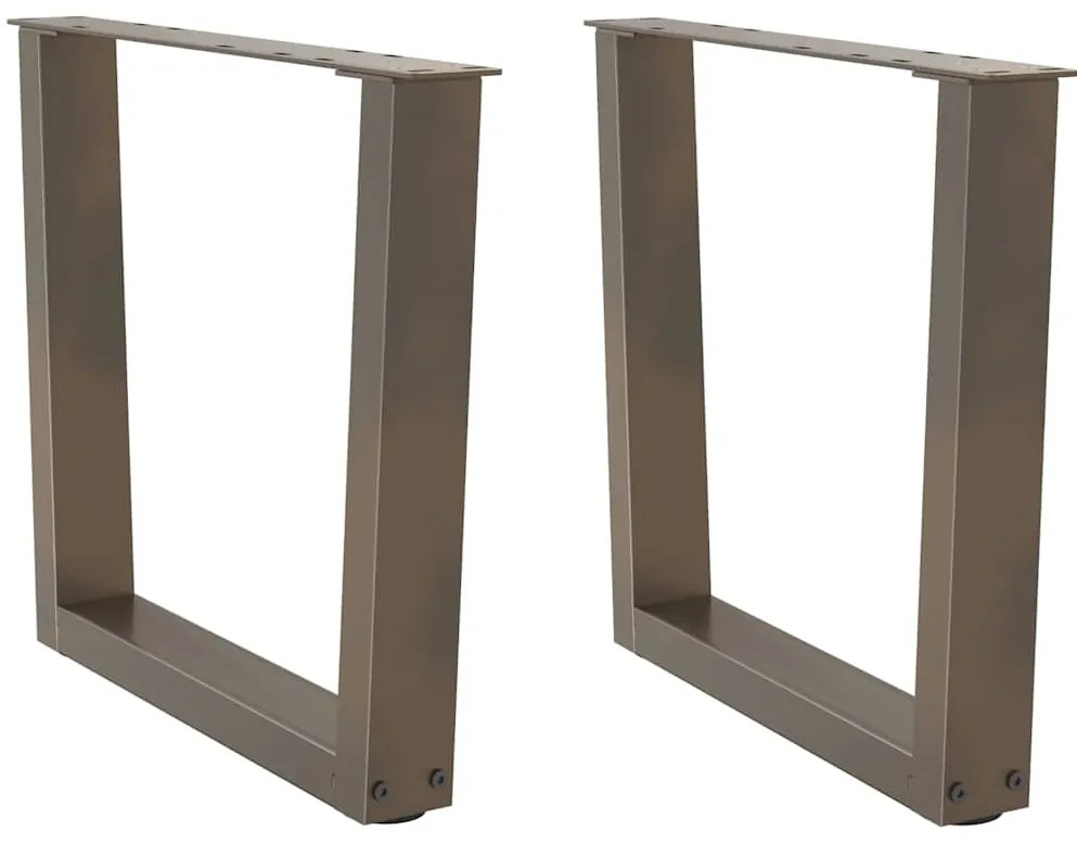 Pés para mesa de centro em formato de V, 2 peças, aço natural, 60x(42-