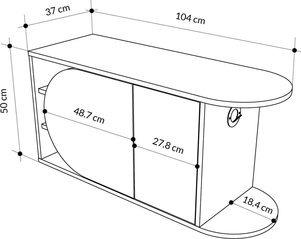 Sapateira Prag – Branco – 60 cm x 111 cm x 35 cm