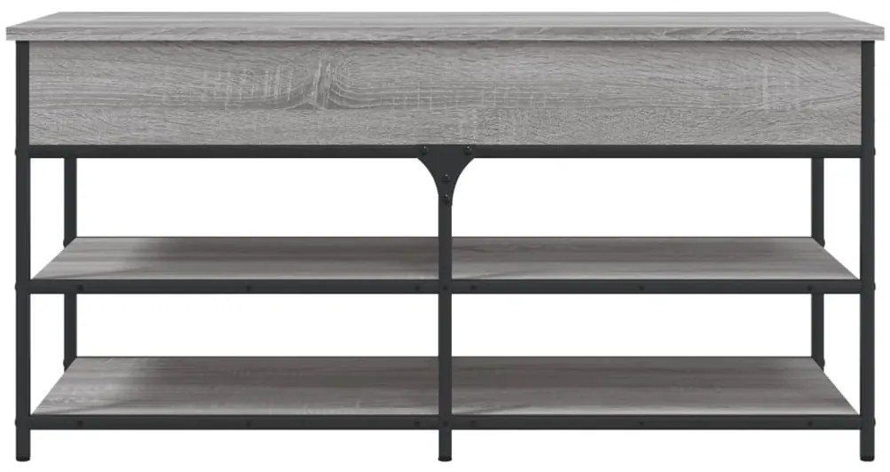 Banco sapateira 100x42,5x50cm derivados madeira cinzento sonoma