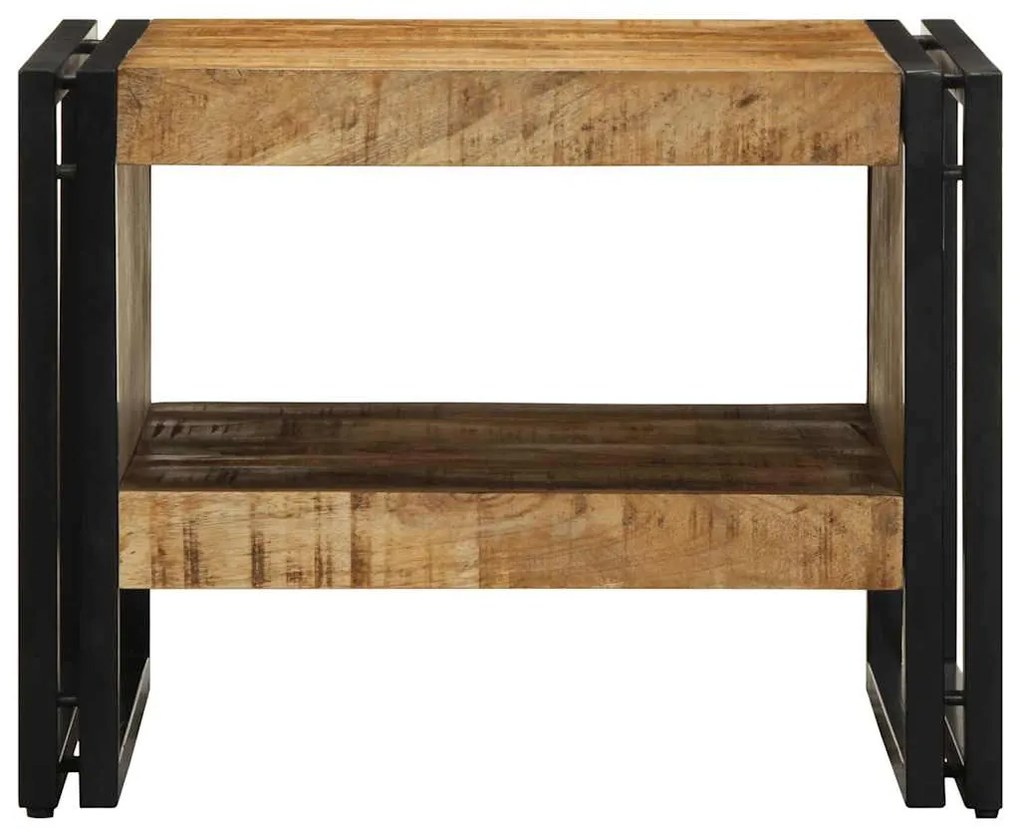 Mesa de centro 50x50x38 cm madeira de mangueira áspera maciça